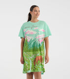 Little Blue House Roam Free Watercolour Women’s Sleepshirt