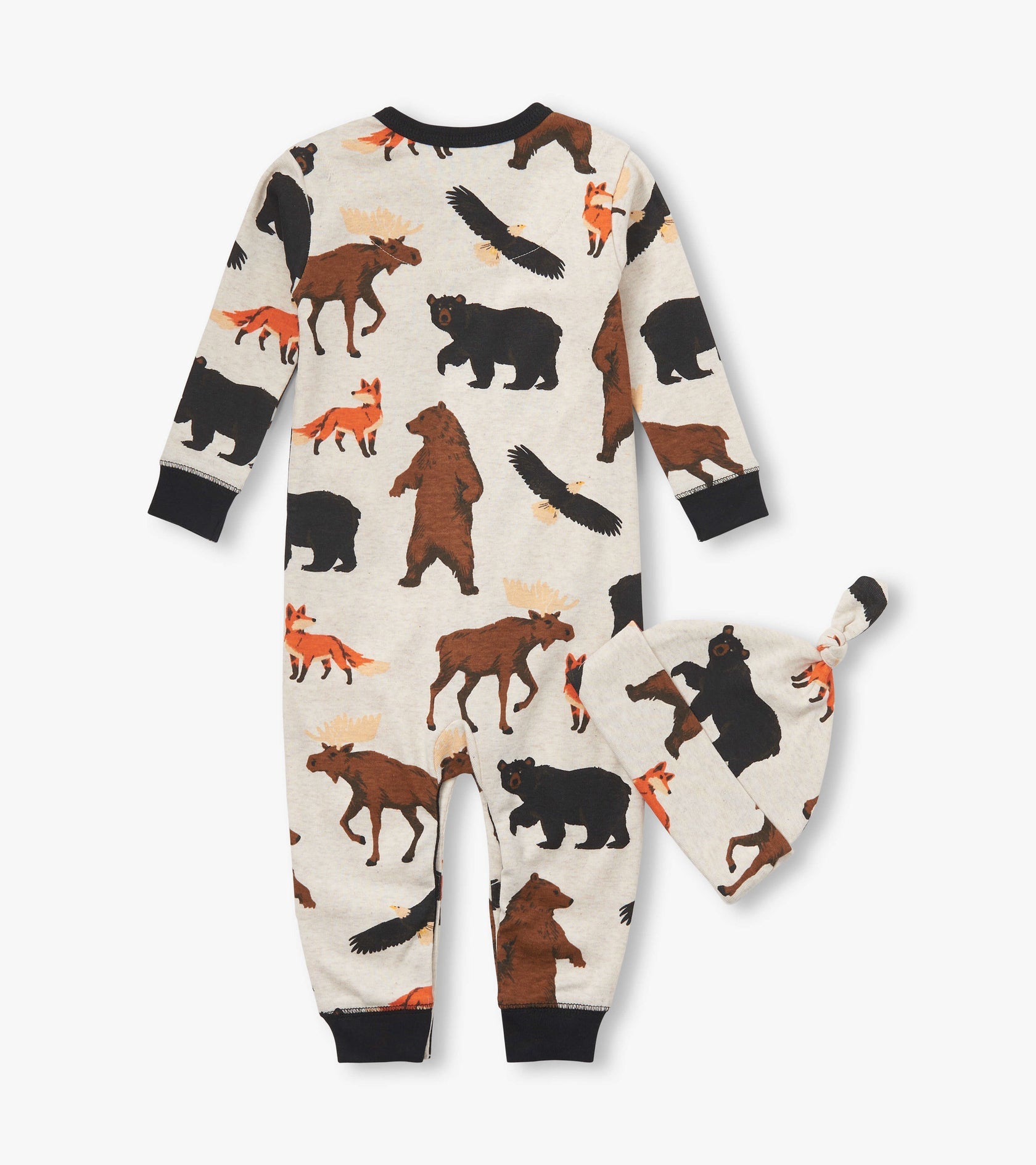 Little Blue House Wildlife Baby Coverall & Hat