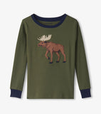 Little Blue House Wild Moose Kids Pajama Set