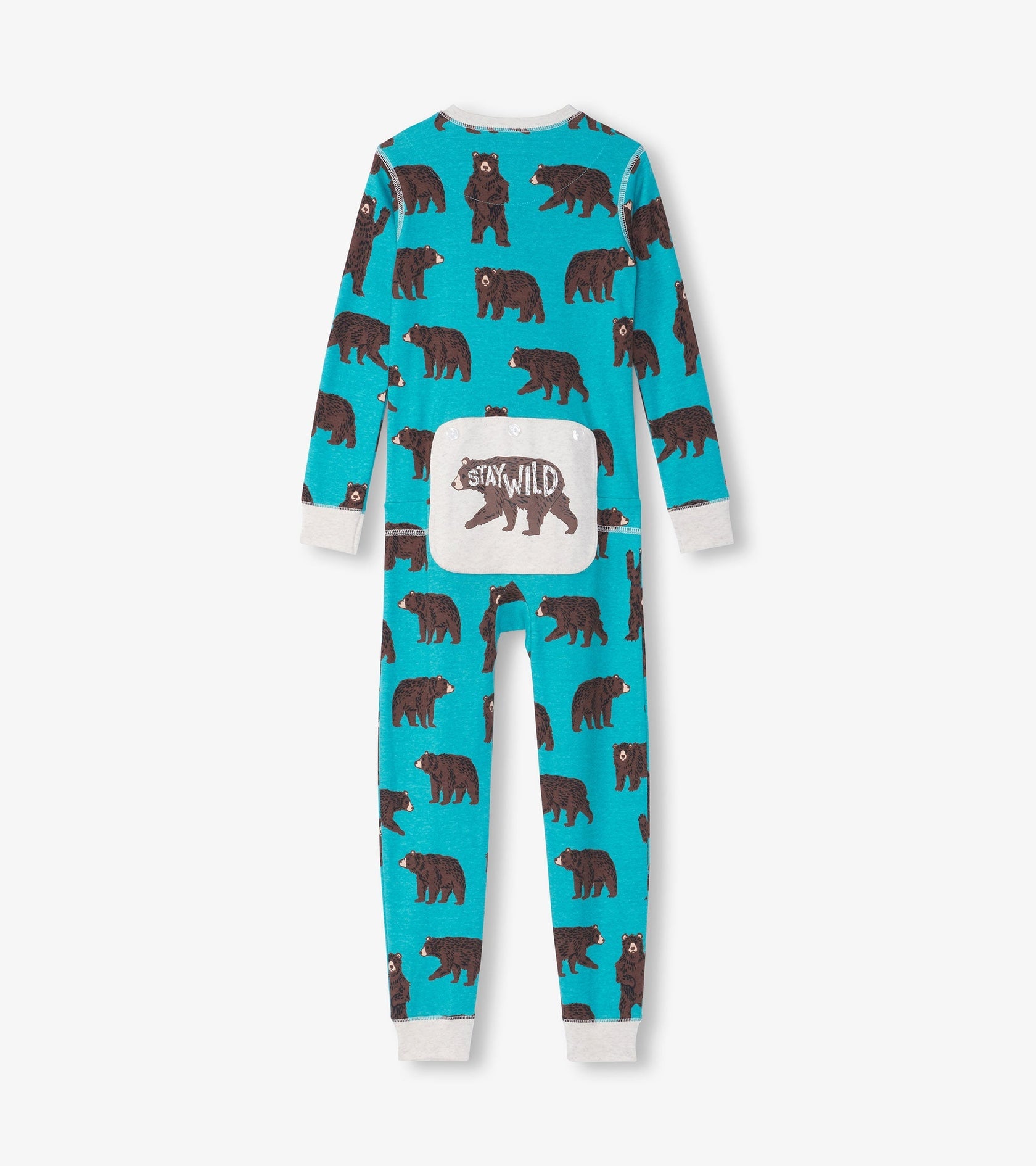 Little Blue House Brown Bear Kids Union Suit