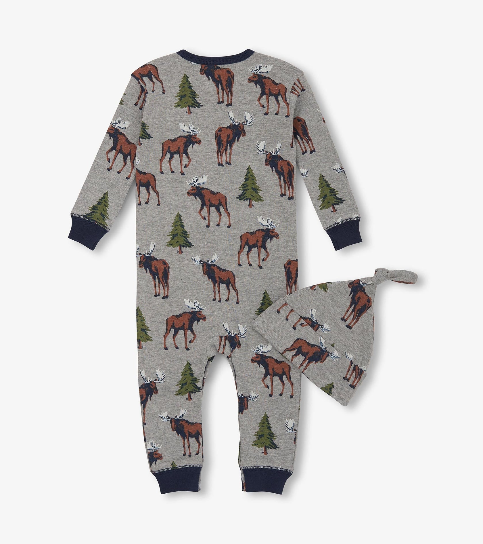 Little Blue House Wild Moose Baby Coverall & Hat