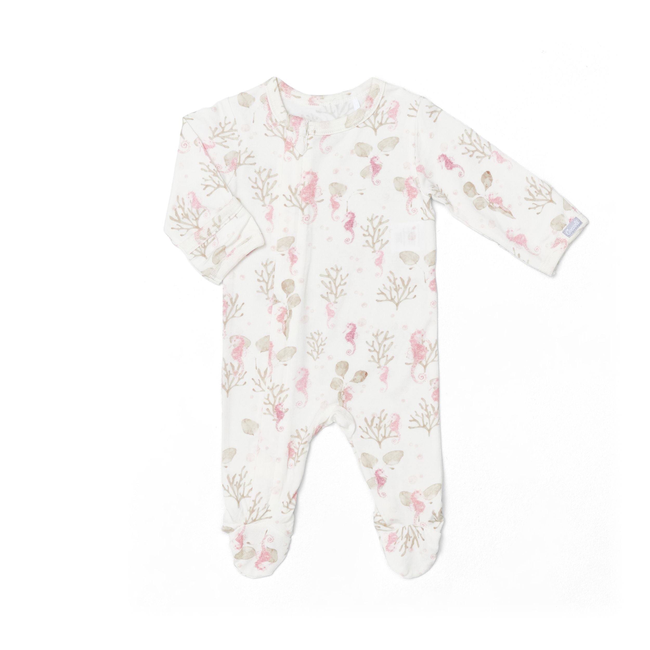 Coccoli Infant/Kid Girl Modal Zipper Footie PZM5804-434