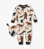 Little Blue House Wildlife Baby Coverall & Hat