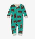 Little Blue House Brown Bear Baby Union Suit