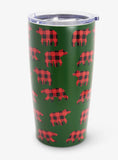 Little Blue House Plaid Bear Tumbler