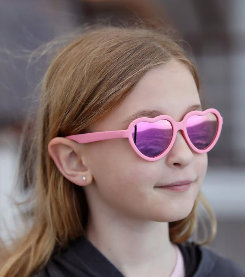 Jan & Jul kids Polarized Heart Sunglasses (Aurora Lenses)
