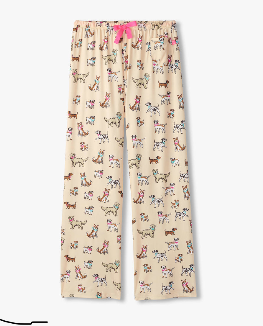 Little Blue House Women's Cute Pups Pajama Pants  In A Bag