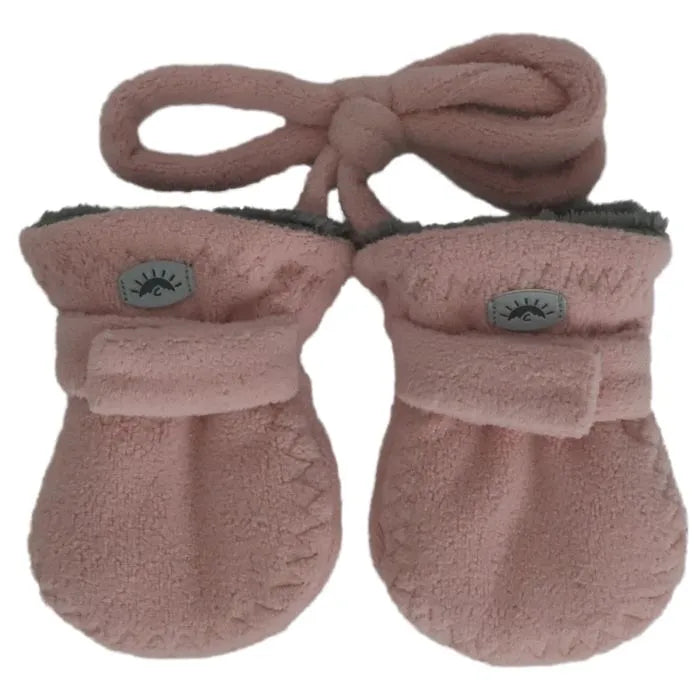 Calikids Baby Fleece Mitten With Cord No Thumb W08089