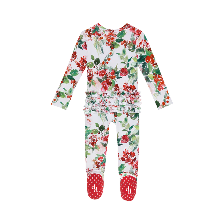 Posh Peanut Footie Ruffled Zippered One Piece