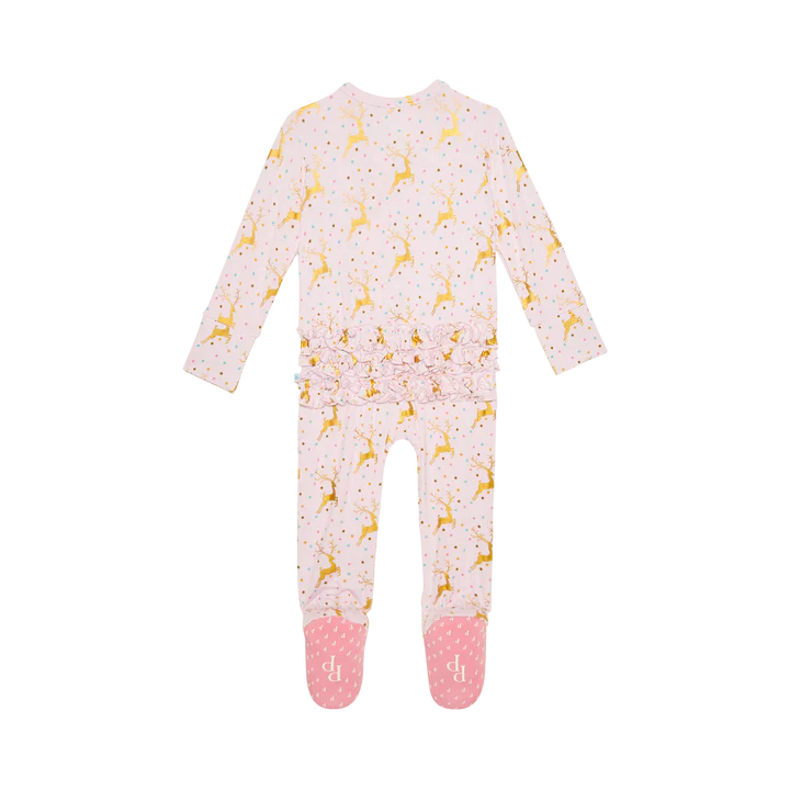 Posh Peanut Footie Ruffled Zippered One Piece