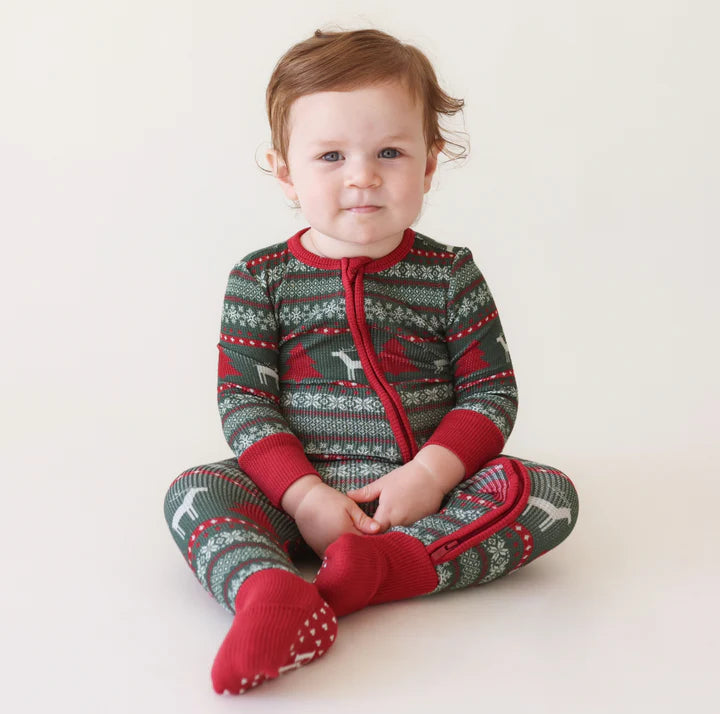 Posh Peanut Holiday Fair Isle Convertible One Piece
