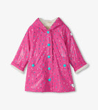 Hatley Tiny Drops Color Changing Sherpa Lined Splash Rain Jacket