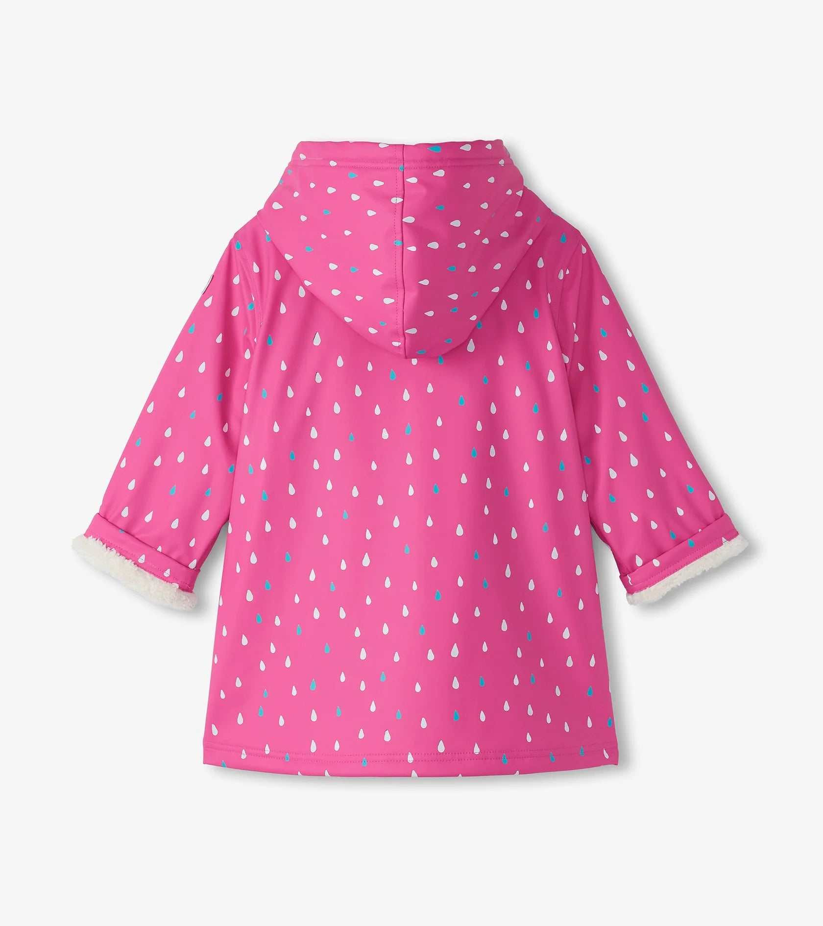 Hatley Tiny Drops Color Changing Sherpa Lined Splash Rain Jacket