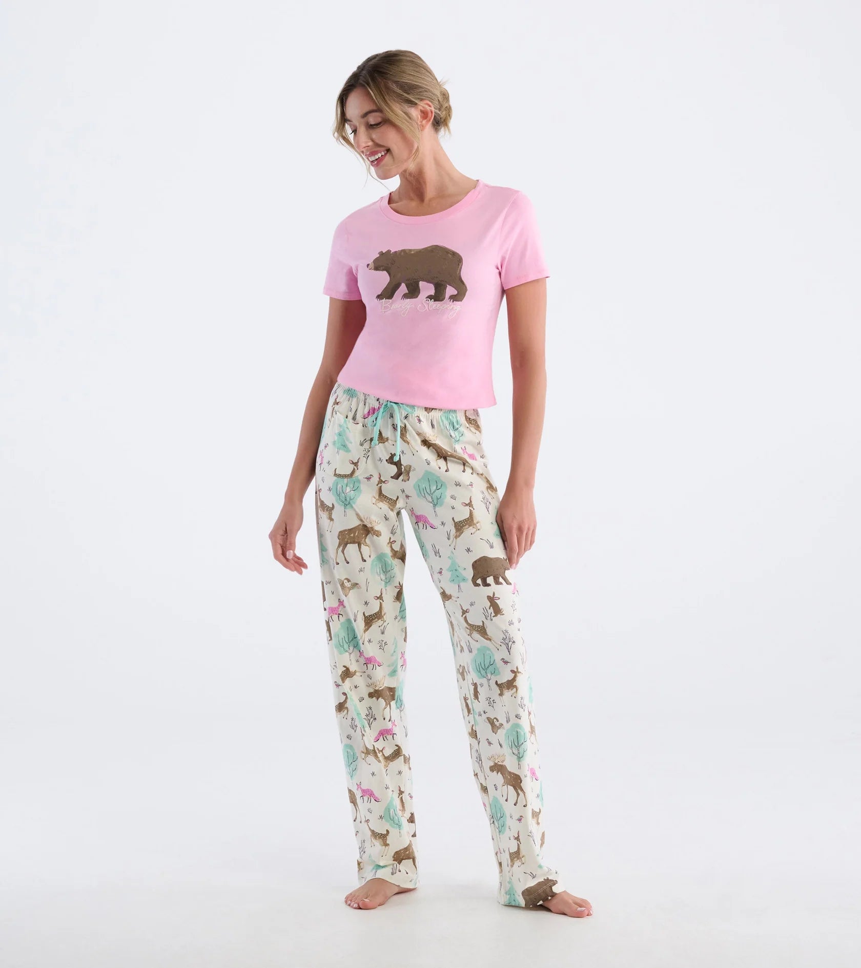 Little Blue House Women's Bearly Sleeping Pajama T-Shirt