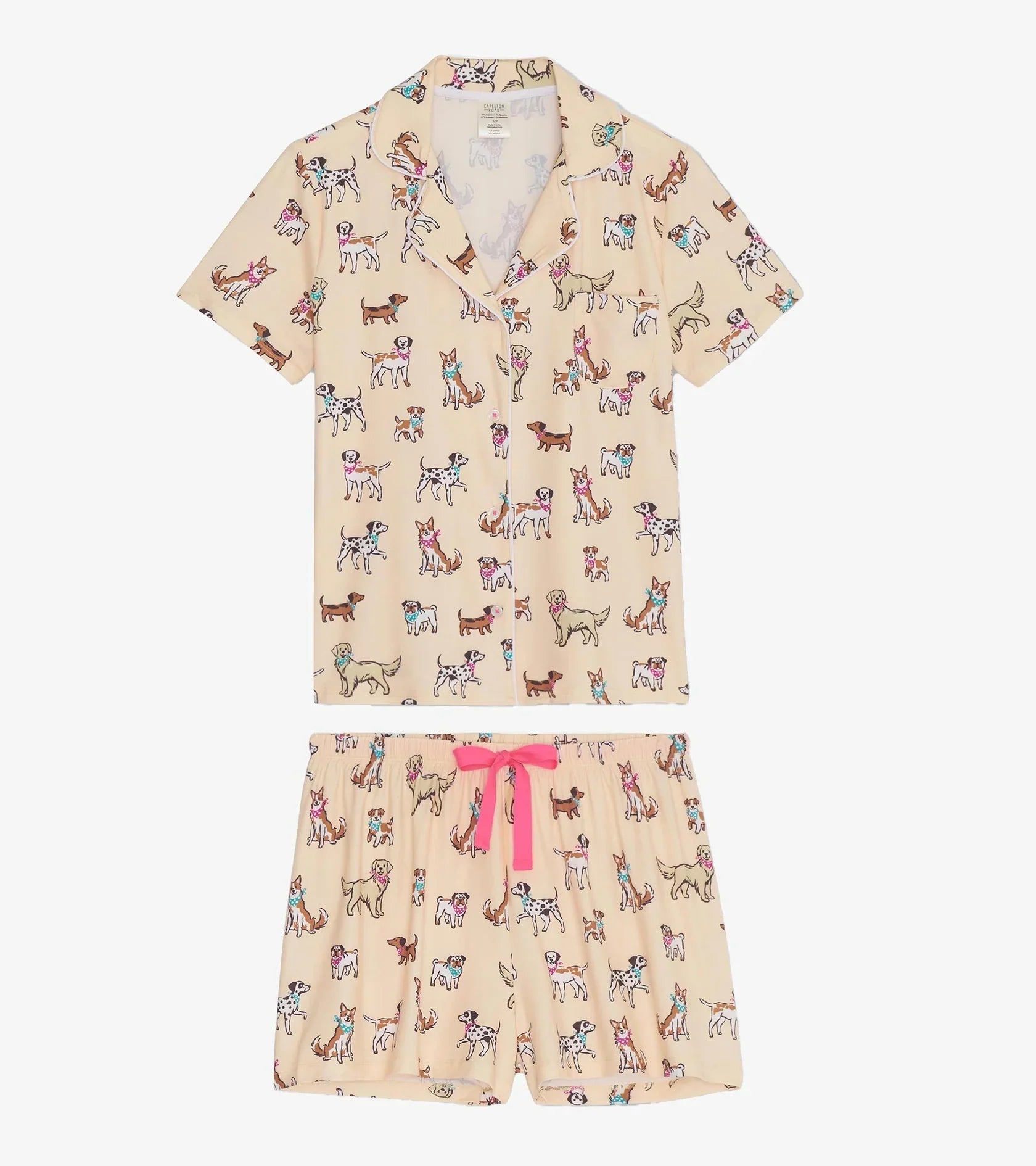 Little Blue House Women's Cute Pups Short Pajama Set