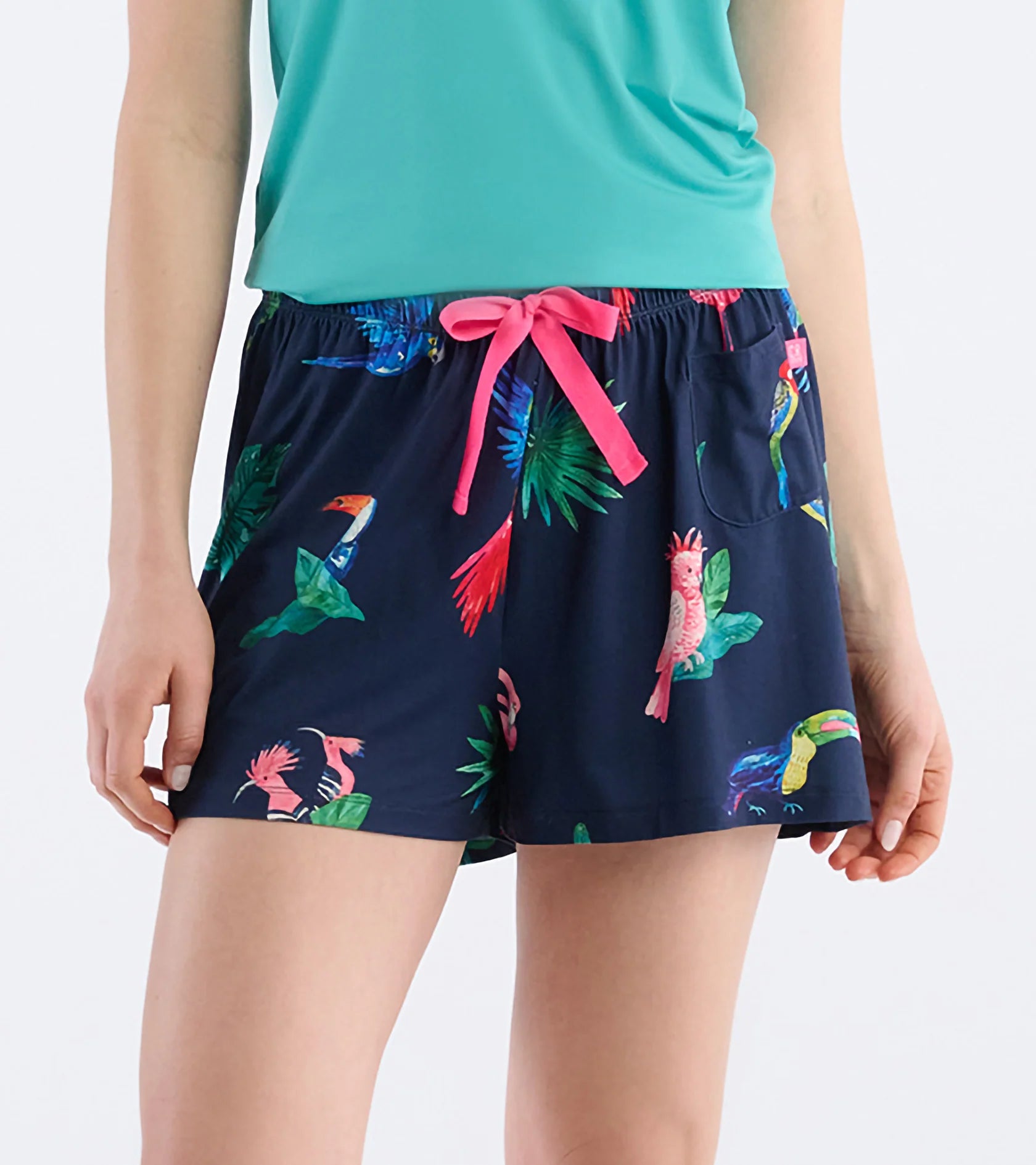 Little Blue House Women's Tropical Birds Pajama Shorts In A Bag
