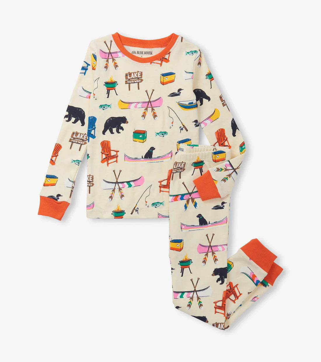 Little Blue House On The Lake Kids Pajama Set