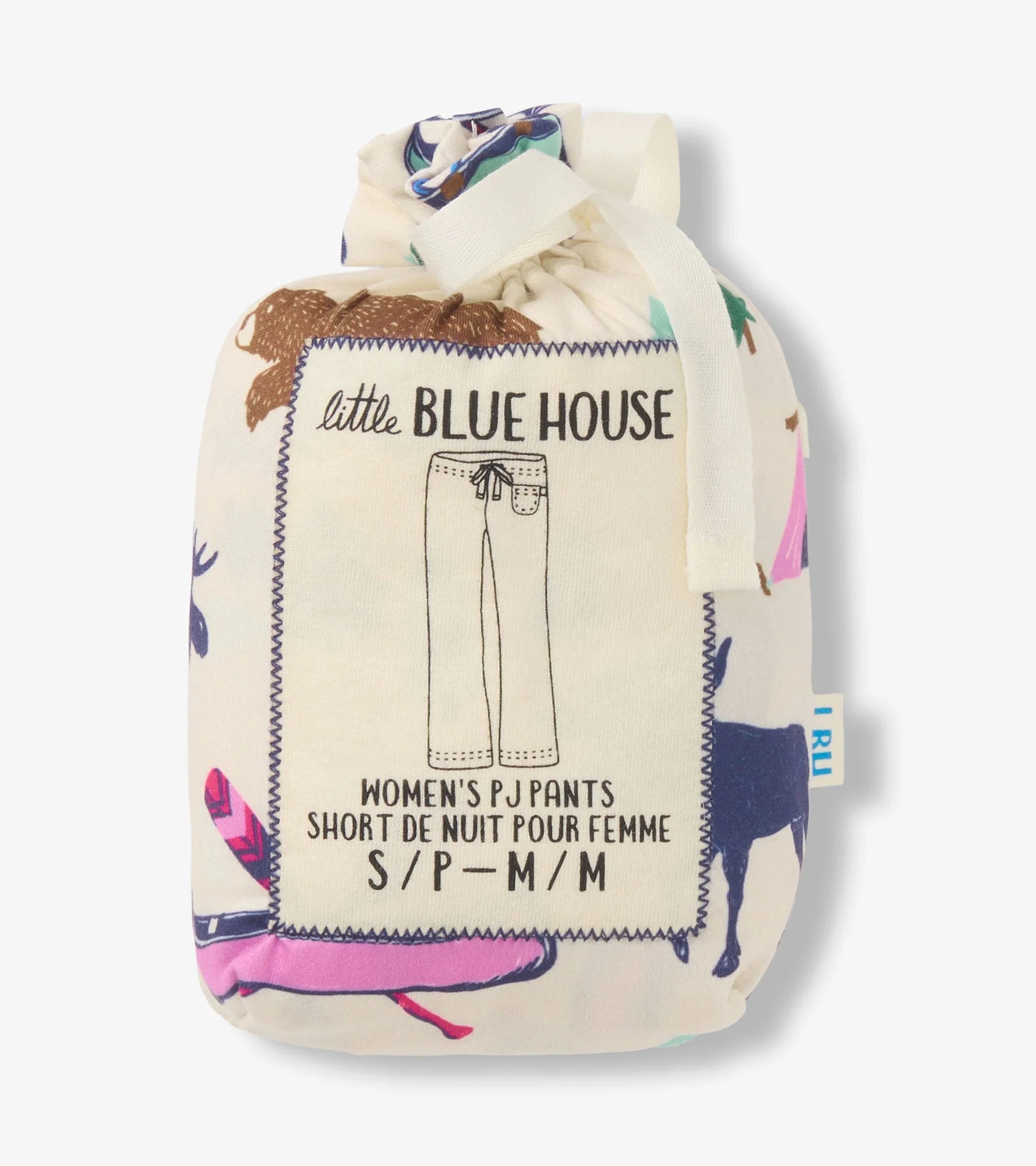 Little Blue House Sketch Country Women’s PJ Pants In A Bag