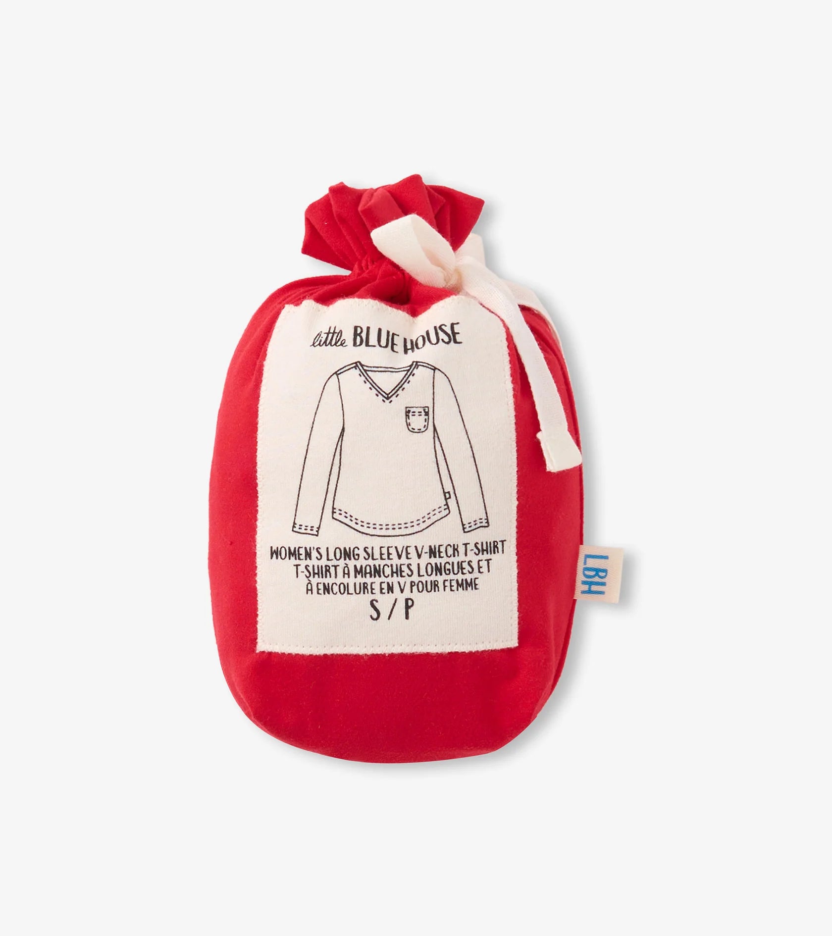 Little Blue House Red Women's Long Sleeve Tee in a Bag