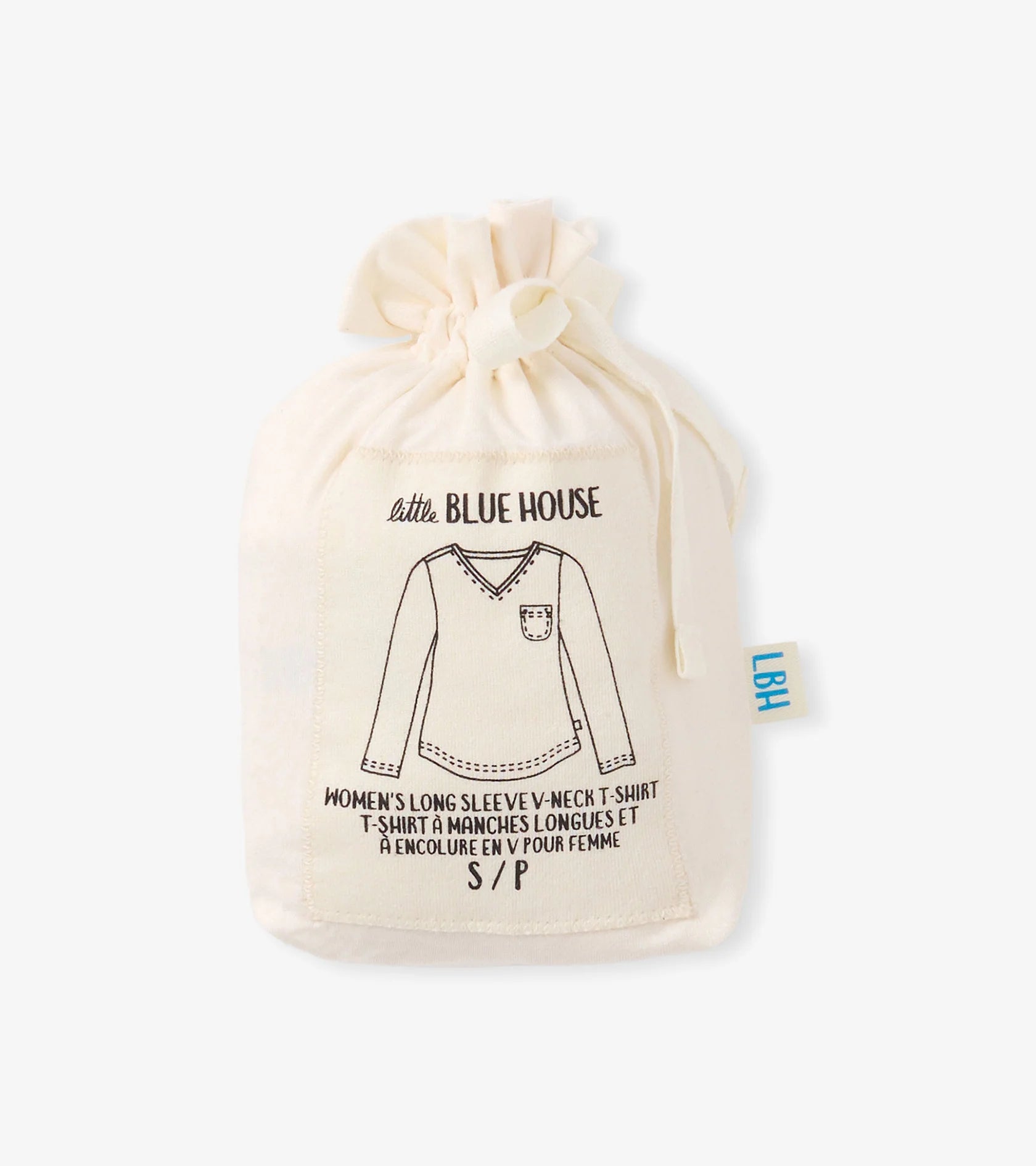 Little Blue House Cream Women's Long Sleeve Tee in a Bag