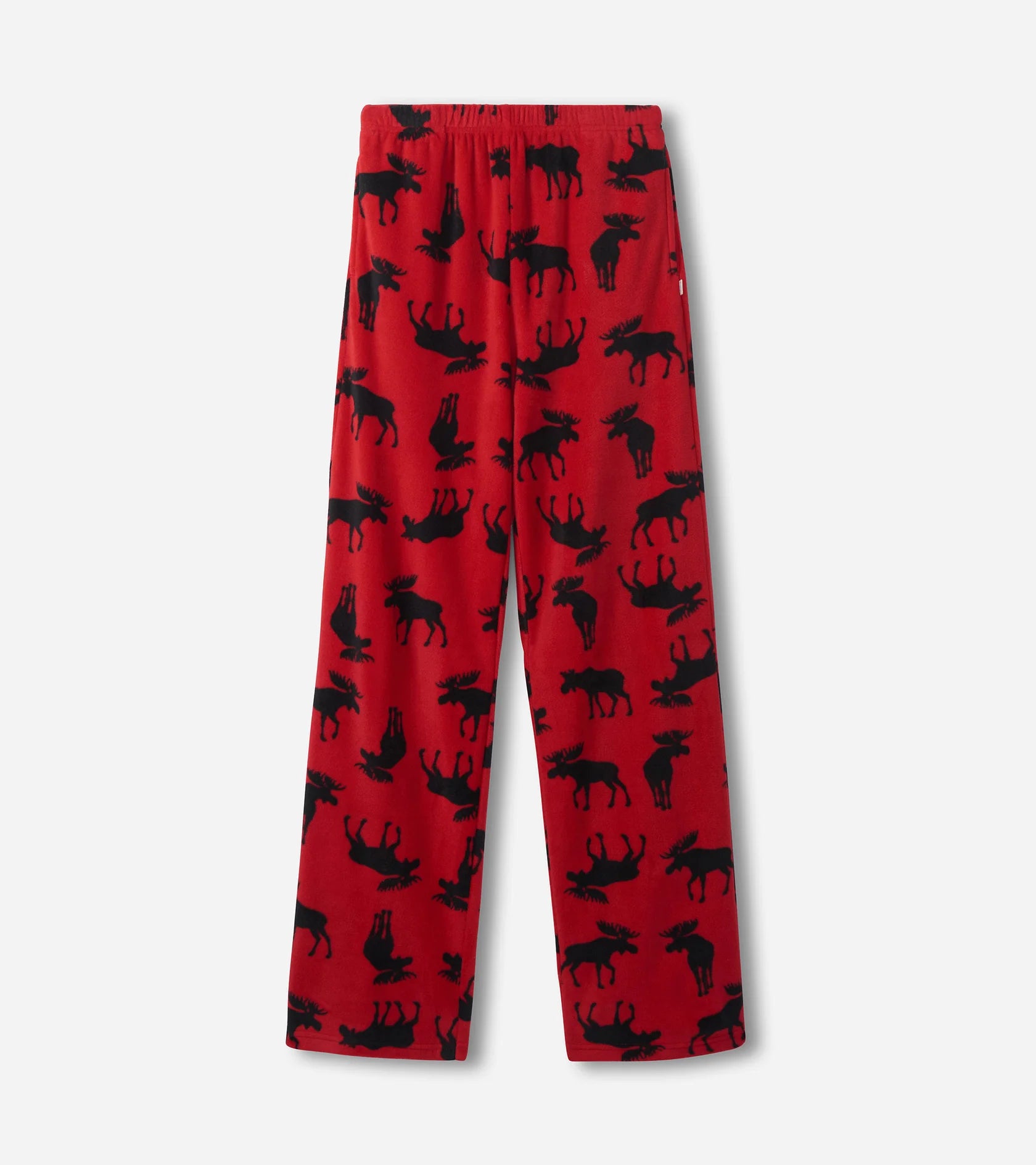Little Blue House Moose on Red Adult Polar Pants