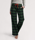 Little Blue House Forest Green Plaid Women’s Flannel Pajama Pants