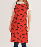Little Blue House Moose on Red Apron