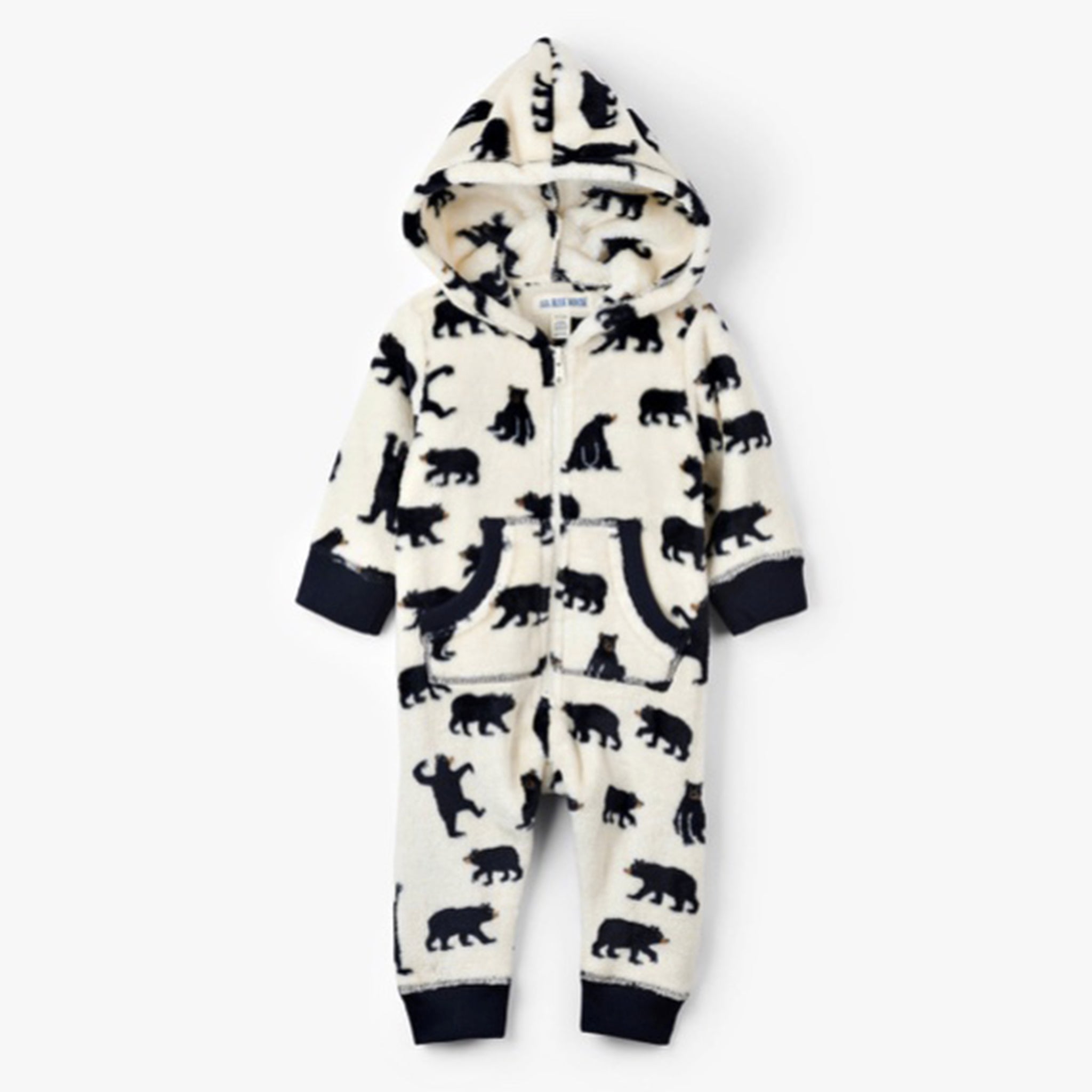 Bears Baby Hooded Fleece Jumpsuit