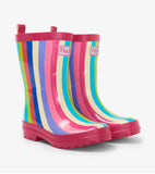 Hatley Rainbow Stripes Shiny Rain Boots