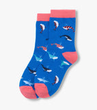 Little Blue House Happy Whales Kids Crew Socks