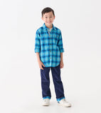 Boys Plaid Button Down Shirt