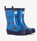 Hatley Boys Dino Stamp Shiny Rain Boots