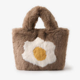 PatPat Plush Handbag with Egg Flower Pattern