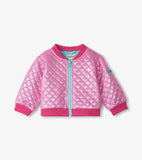 Hatley Rose Violet Metallic Bomber Jacket