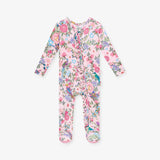 Posh Peanut Footie Ruffled Zippered One Piece