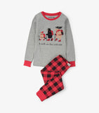 Little Blue House Walk on the Wild Side Kids Appliqué Pajama Set