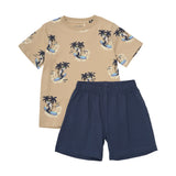 Minymo Surfing Shark Boys T-Shirt + Short Set AOP