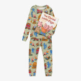 Hatley The Three Little Pigs Kids Pajama Set with Book