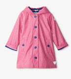 Hatley Glitter Hearts Button-Up Rain Jacket