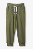 Hatley Boys Green Melange Slim Fit Joggers