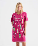 Little Blue House Age Gets Better With Wine Women’s Sleepshirts