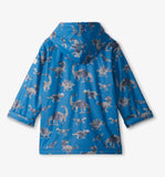 Hatley Broken Dino Stamp Zip Up Rain Jacket