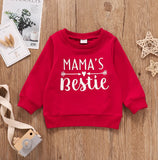 PatPat Mama’s Bestie Long-sleeve Baby Pullover Top