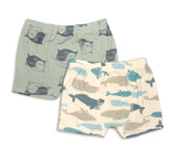 Silkberry Baby Bamboo Underwear Shorts 2 pack (Seals & Whale Print)