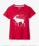 Little Blue House Elk fair Women Short Sleeve T-Shirt