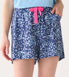 Little Blue House Women's Batik Flowers Pajama Shorts In A Bag