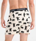 Little Blue House Black Bears On Natural Men's Boxer Brief