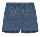 MinyMo Baby Girls Chambray Shorts
