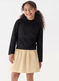 Hatley Girls Black Glitter Turtleneck