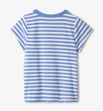 Hatley Girls Cornflower Stripes Bamboo Tee